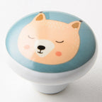 Cartoon Design Ceramic Drawer Knobs Nursery Room Cabinet Dresser Drawer Knobs Suitable for Closet Drawer Door