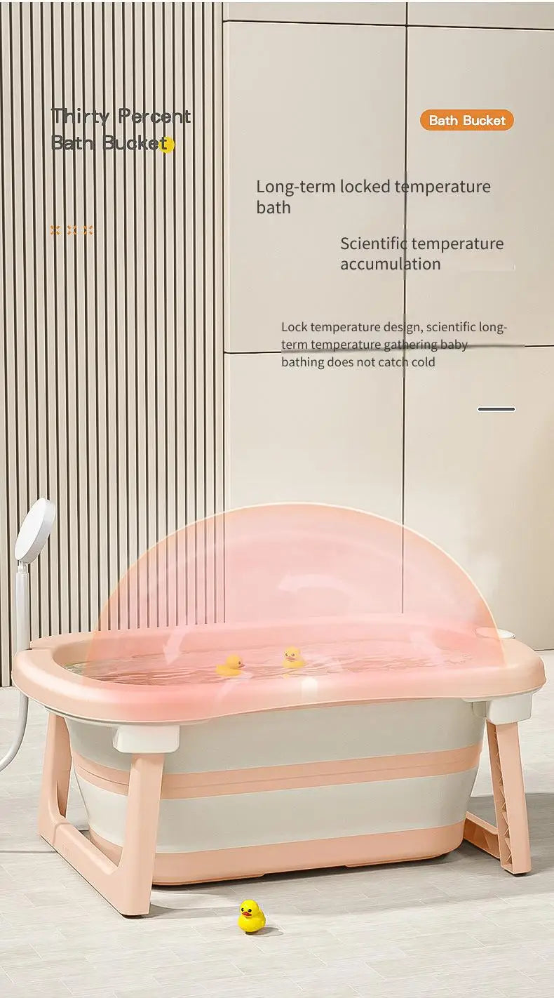 Foldable Baby Bathtub for Newborns & Toddlers – Space-Saving Bath Tub with Easy Storage Lightweight & Portable Design