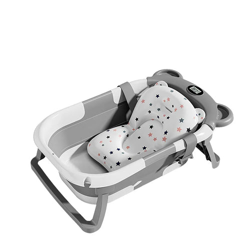 Household Newborn Baby Bath Tub Baby Can Sit and Lie Down Temperature-Sensing Bath Tub Bath Bucket Baby Folding Bath Tub