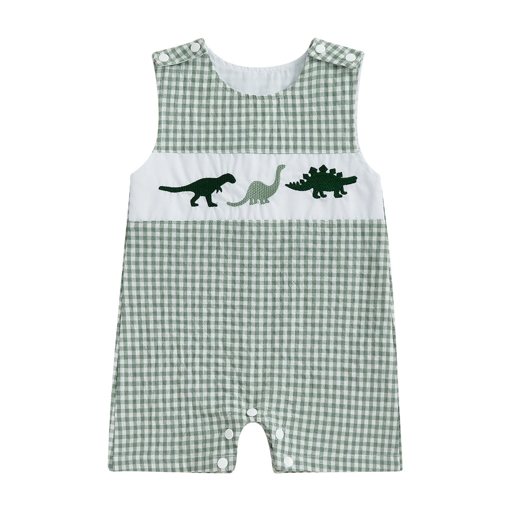 Baby Boy Embroidered Romper