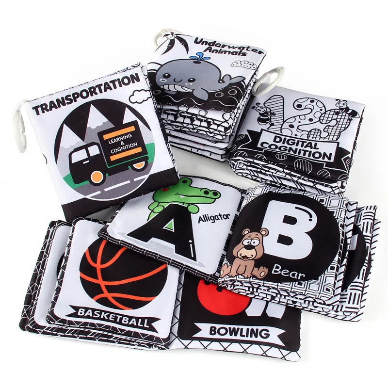 High-Contrast Soft Baby Cloth Book