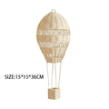 Rattan Hot Air Balloon Wall Decor Hand Woven Photo Props Kids Room Kindergarten Nursery Hanging Wall Decor Ornament