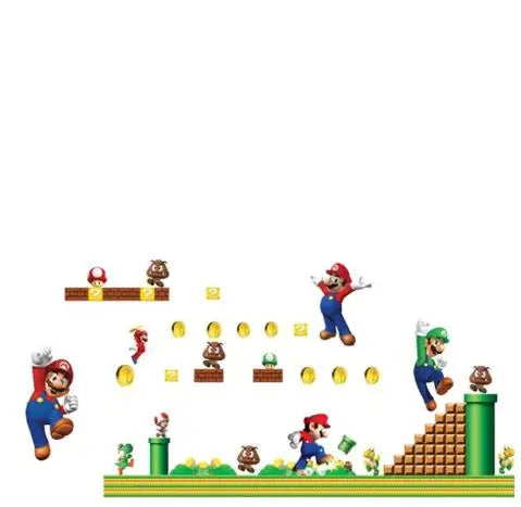 NEW Children favorite game wall decals super boys funny anime 3d vinyl stickers kids room nursery decoration cartoon poster