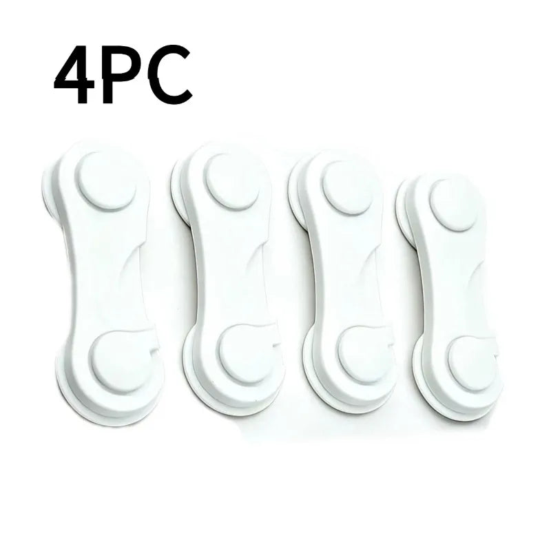 4Pcs Baby Safety Locks Child Proof Cabinet Drawer Door Latches Anti-Pinch Protector