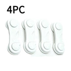 4Pcs Baby Safety Locks Child Proof Cabinet Drawer Door Latches Anti-Pinch Protector