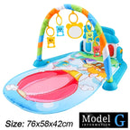 Baby Activity Gym with Piano & Play Mat