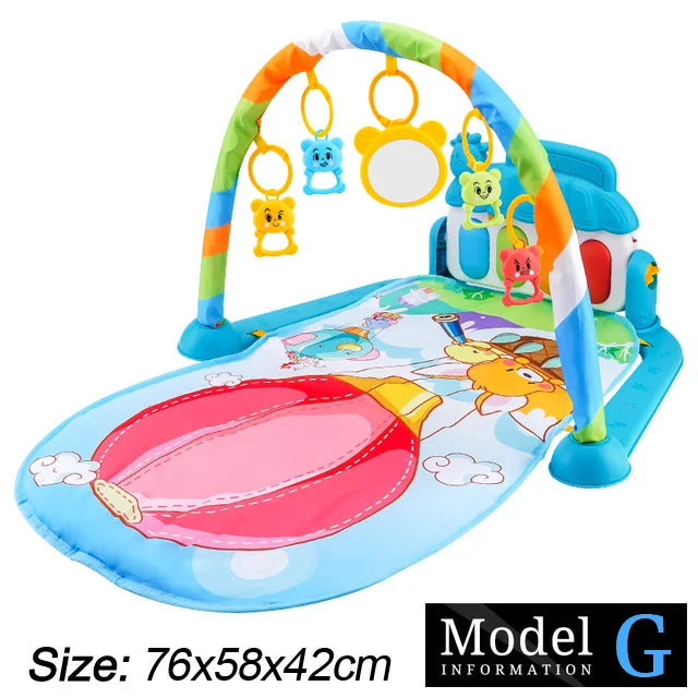 Baby Activity Gym with Piano & Play Mat