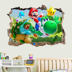 NEW Children favorite game wall decals super boys funny anime 3d vinyl stickers kids room nursery decoration cartoon poster