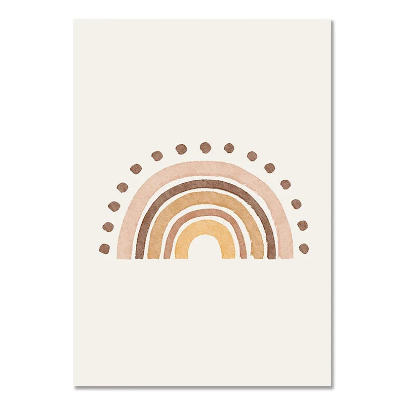 Nursery Wall Posters Sun Rainbow Canvas Painting Alphabet Print Number Poster Nordic Wall Art Pictures for Kids Room Decorati