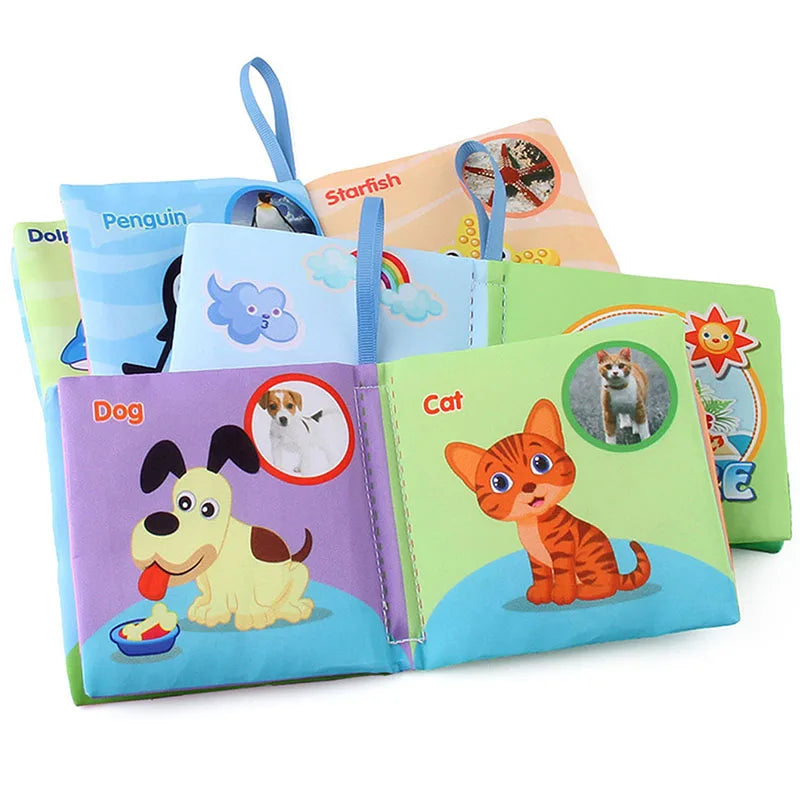Baby Cloth Books – Animals, Fruits & Numbers