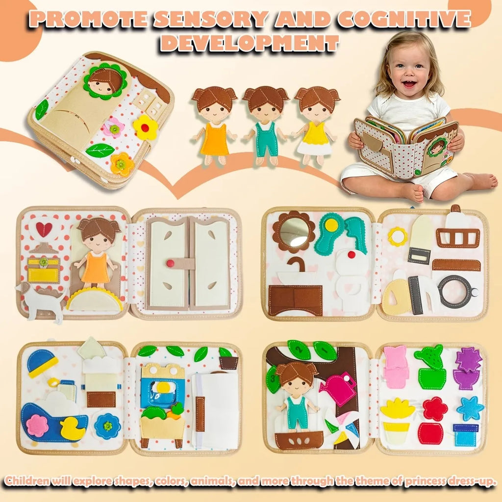 Toddler Dress-Up Felt Busy Book