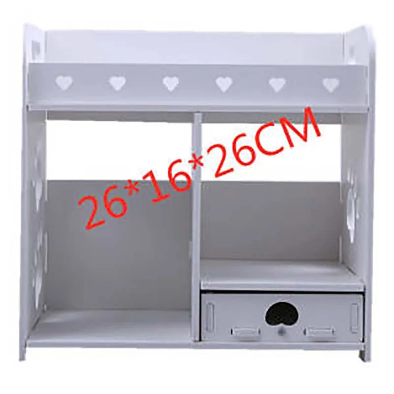 Mini Doll Furniture Bedroom Doll Play House Double Bed Wooden Fabric Bed OB11 BJD Doll Bed