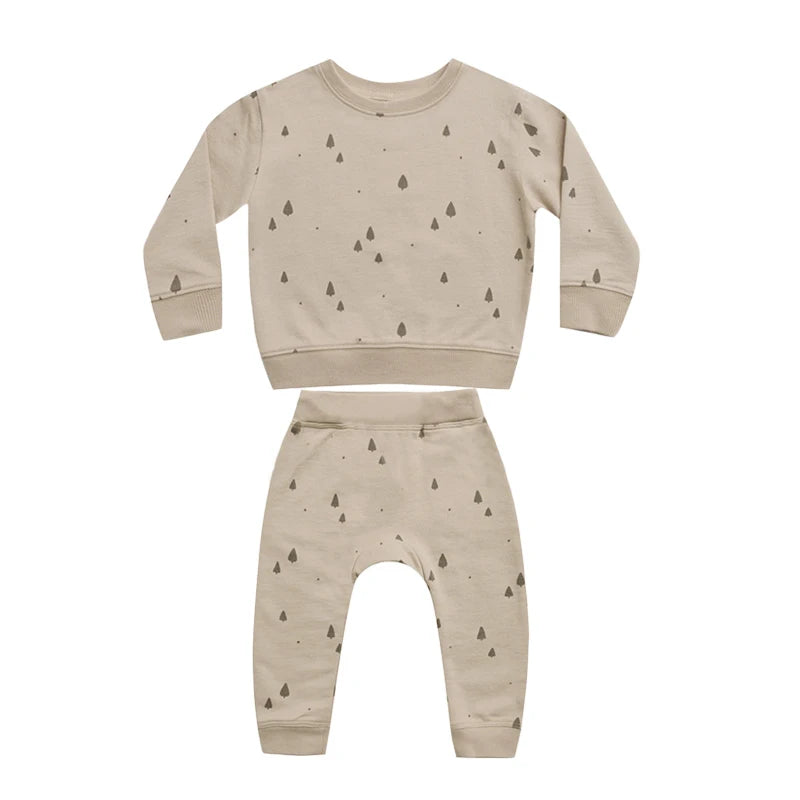 2-Piece Cartoon Cotton Baby Hoodie Set