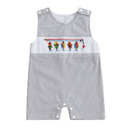 Baby Boy Embroidered Romper