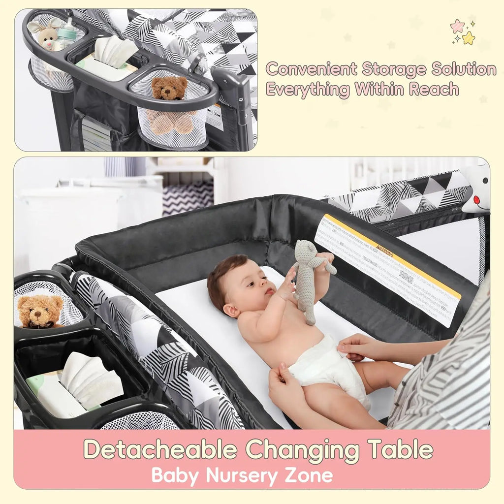 5-in-1 Baby Bassinet & Bedside Crib