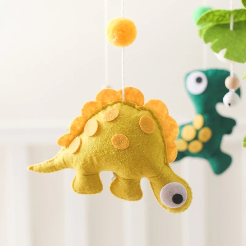 Wooden Rattles Toys Baby Crib Mobile Bed Bell Soft Felt Hot Balloon Newborn Music Bed Bell Hanging Toys Crib Bracket Baby Gifts