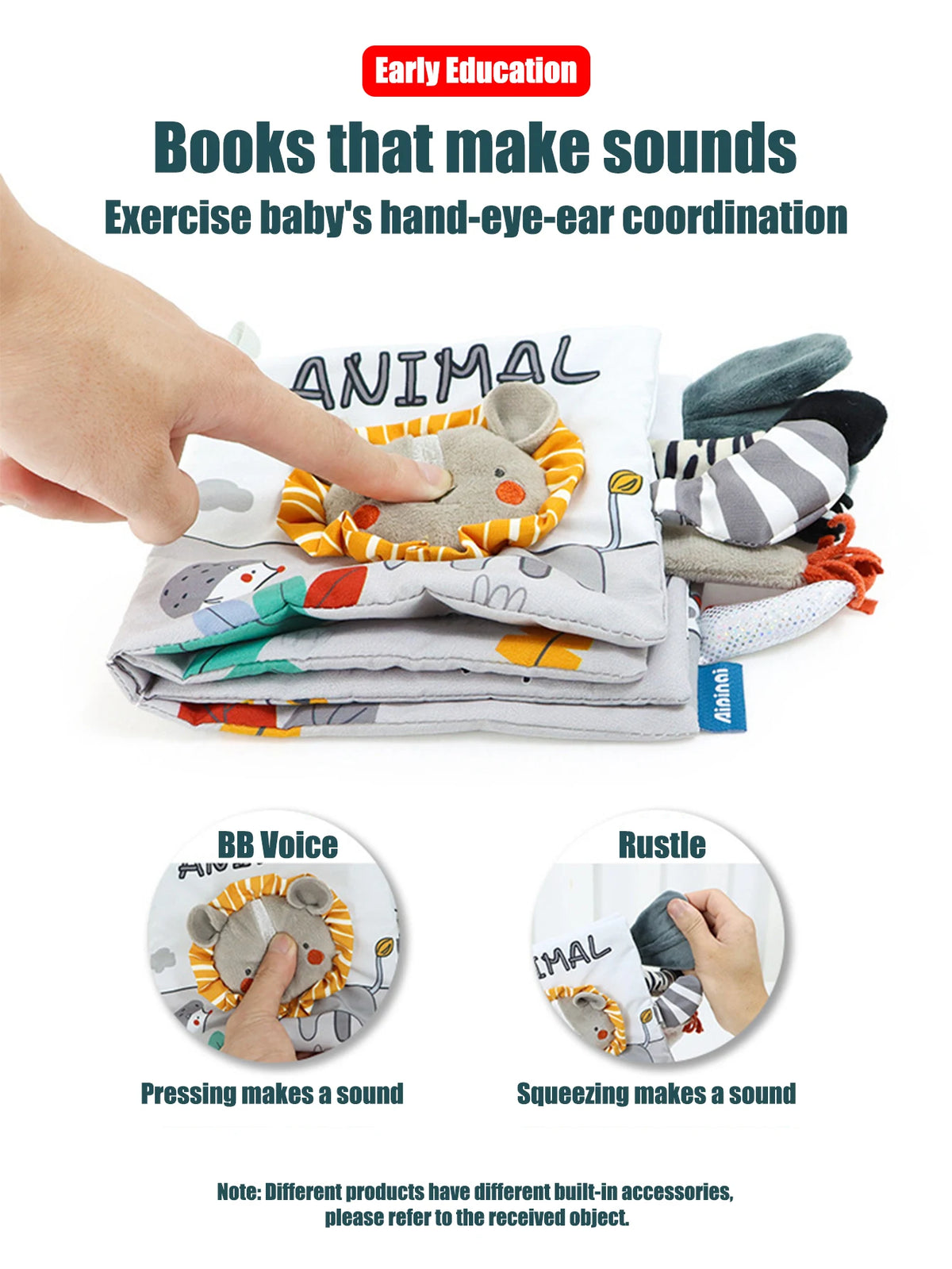 Soft Baby Sensory Cloth Book