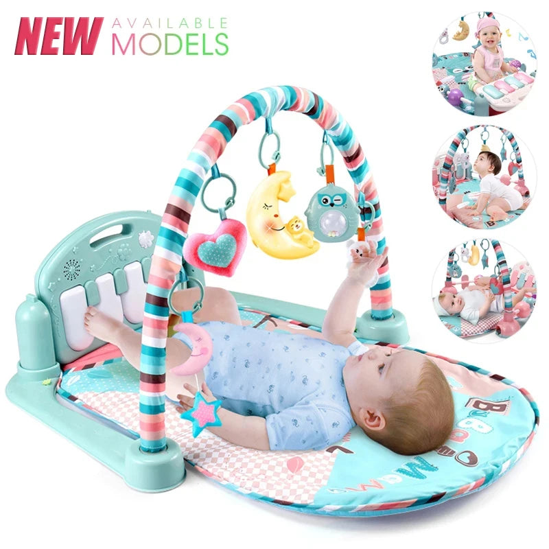 Baby Activity Gym with Piano & Play Mat