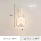 Cute Children's Room Girl Bedroom Wall Lamps Embrace Pear Lamp Creative Cream Style Princess Room Baby Room Bedside Wall Lights