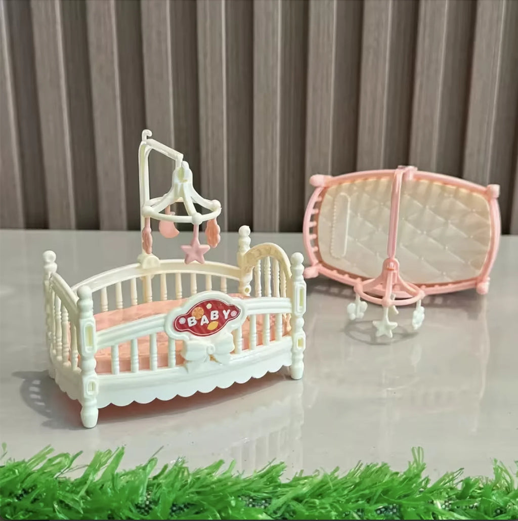 Miniature Dollhouse Cradle Bed