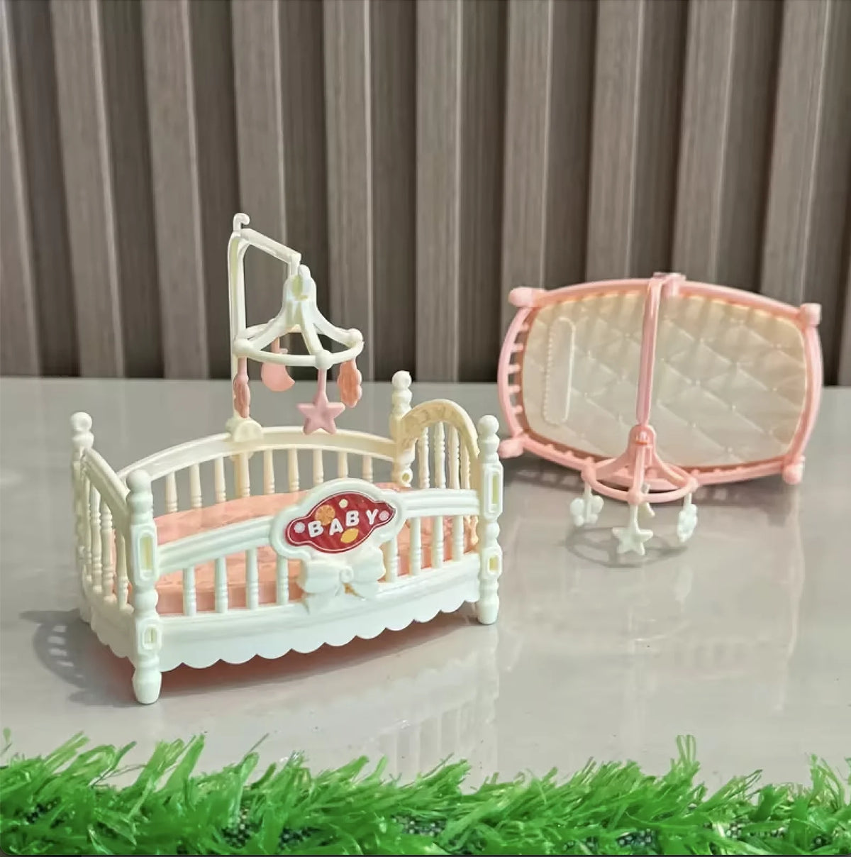 Miniature Dollhouse Cradle Bed