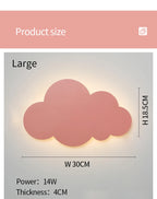 New Baby Room Cloud Wall Lamp Bedroom Bed Living Dining Room Attic Creative Warm Decoration Dimmable Wall Light