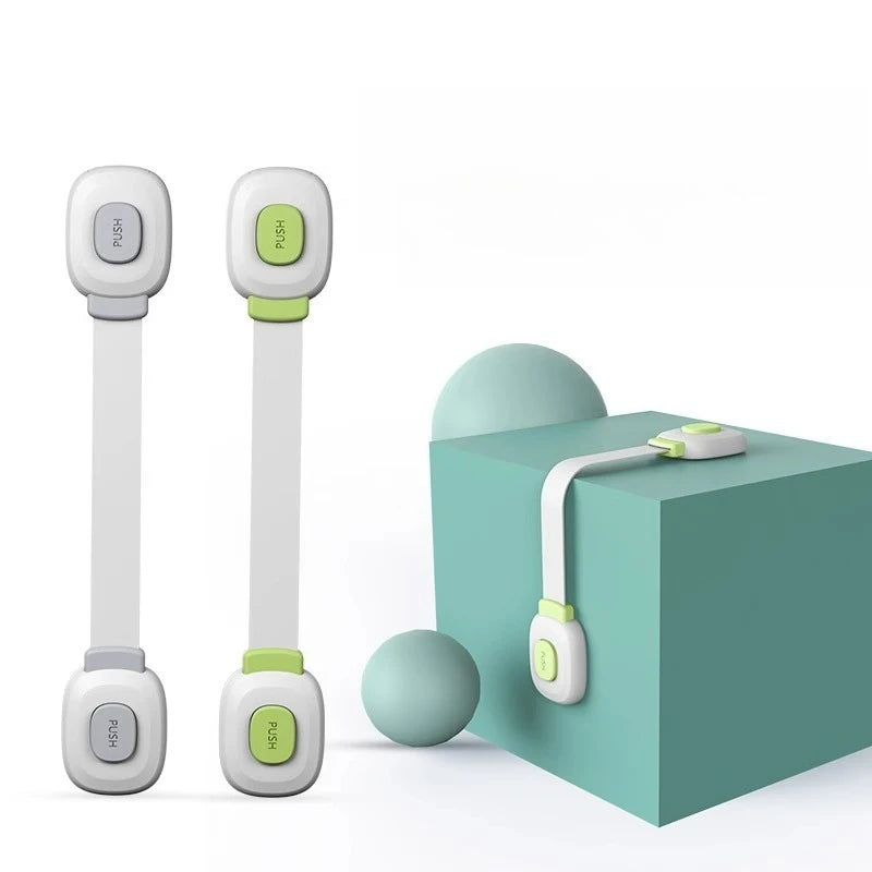 Child Safety Cabinet Locks Drawer Latches Baby Proofing Pinch Resistant for Kitchen Fridge Oven Door Multipurpose Protector