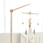 Baby Rattle Toy 0-12 Months Toys Wooden Mobile Bed Bell Floor Stand Bracket Newborn Bed Bell Hanging Holder Bracket Infant Crib