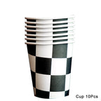 Racing Car Theme Disposable Tablecloth Red Black White Checkered Pattern Boys Kids Birthday Party Decoration Supplies Gifts ﻿