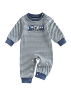 Boys Fall Striped Playsuit