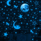 Luminous Moon and Stars Wall Stickers for Kids Room Baby Nursery Home Decoration Wall Decals Glow in the Dark Bedroom Ceiling