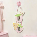 INS Cute Room Decoration Wall Cartoon Strawberry Bear Creative Combo Wall Hanging Cute Connected Photo Frame Bedroom Photo Decor