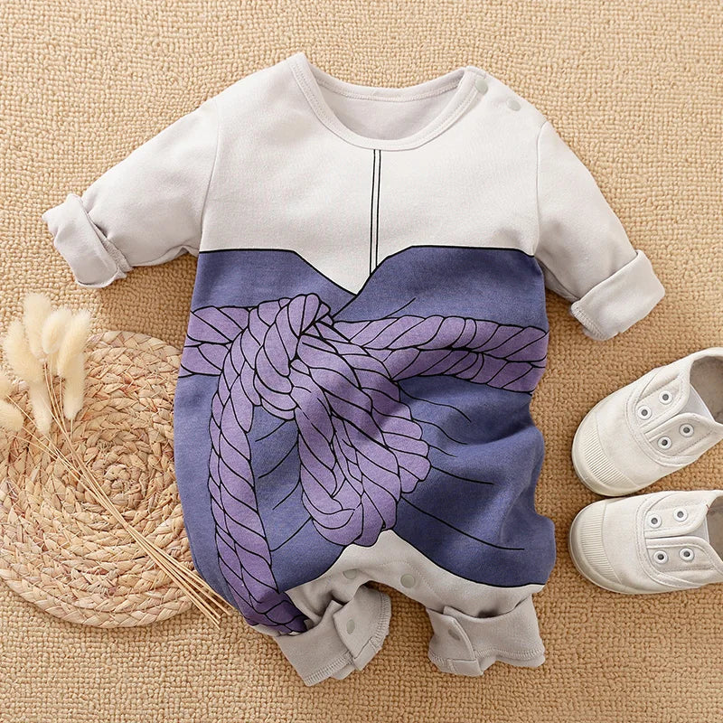 Cotton Newborn Long-Sleeve Jumpsuit