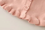 Baby Girls Clothing Sets Spring Autumn Children Casual Clothes Outfits Infant Floral Knitted Coat T Shirt Pants 3 Pieces Suits