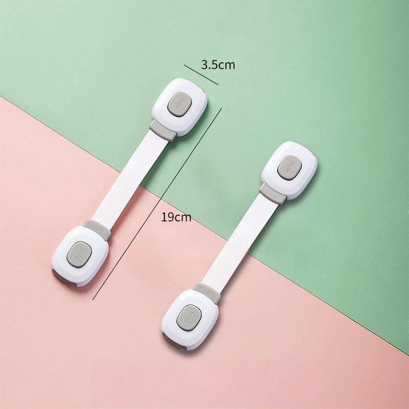 Child Safety Cabinet Locks Drawer Latches Baby Proofing Pinch Resistant for Kitchen Fridge Oven Door Multipurpose Protector