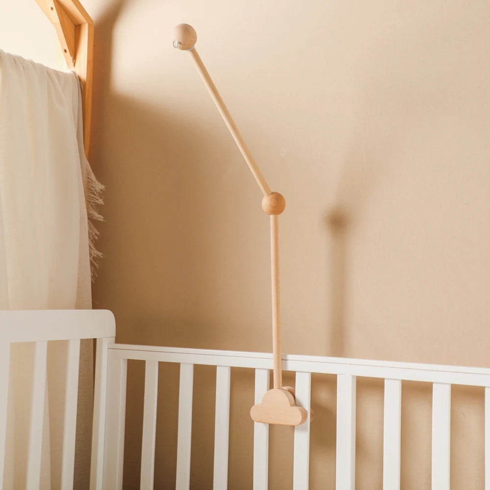 Baby Rattle Toy 0-12 Months Toys Wooden Mobile Bed Bell Floor Stand Bracket Newborn Bed Bell Hanging Holder Bracket Infant Crib
