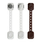 3Pcs/Set Child Safety Strap Locks Multi-Use Adhesive Plastic Baby Proofing Locks For Cabinets and Drawers,Toilet,Fridge