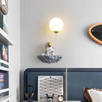 Nursery Room Children's Room Wall Light Resin Astronaut G9 Bulb Speaceman Boy Bedroom Bedside Night Lamps AC110V 220V