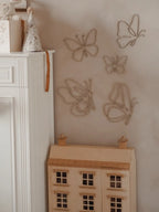 Wooden Outline Plywood Butterflies Nursery Wall Decor, Teen Room Wall Art, Boho Butterfly Decor, Girls Bedroom Decoration