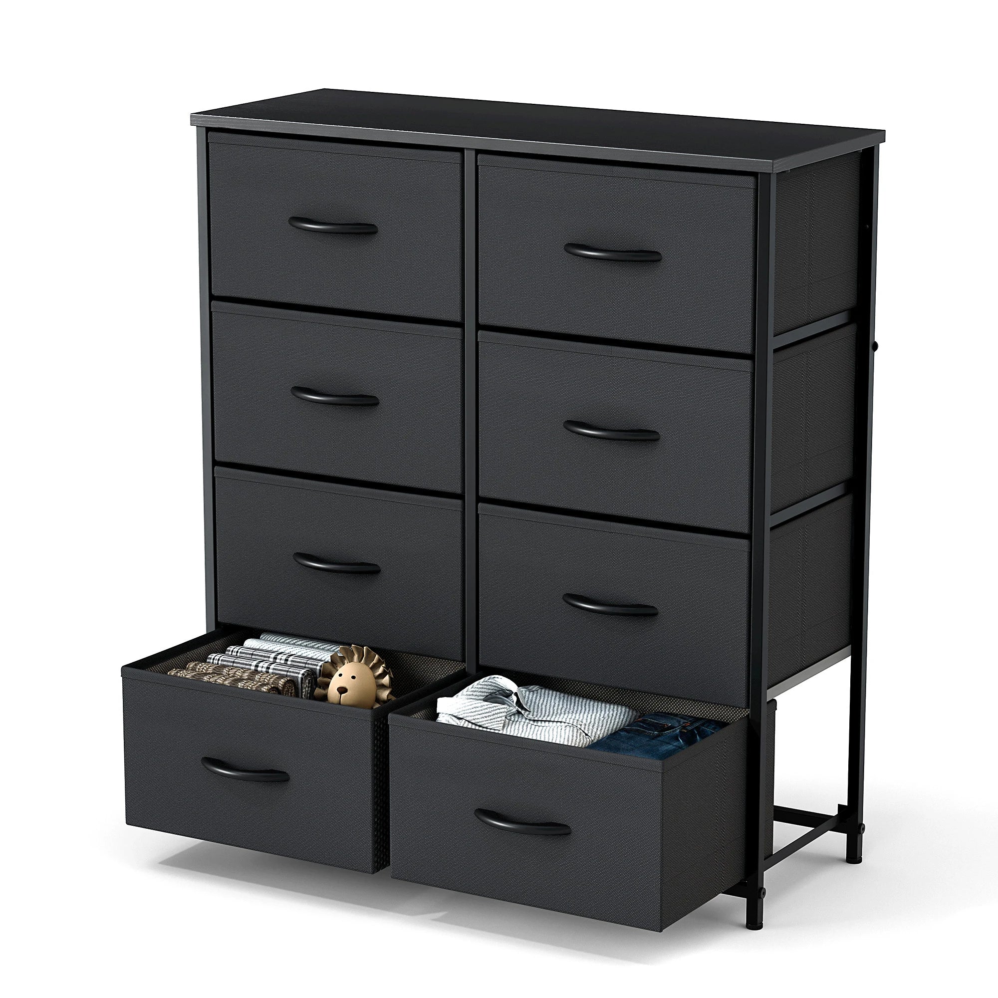 Children's Wardrobe For Bedroom With 8 Fabric Drawers