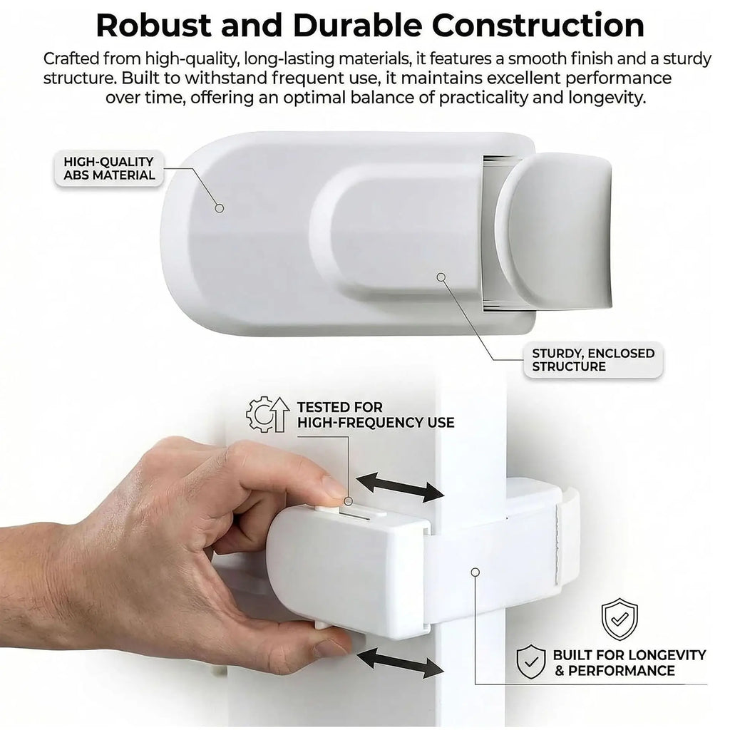 Baby Safety Lock Anti-Jamming Door Blocking Mechanism Safety Cabinet Lock Kids Security Childproof Safety Lock for Interior Door