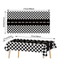 Racing Car Theme Disposable Tablecloth Red Black White Checkered Pattern Boys Kids Birthday Party Decoration Supplies Gifts ﻿