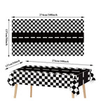 Racing Car Theme Disposable Tablecloth Red Black White Checkered Pattern Boys Kids Birthday Party Decoration Supplies Gifts ﻿
