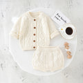 Cotton Knit Baby Sweater & Pants Set