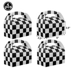 Racing Car Theme Disposable Tablecloth Red Black White Checkered Pattern Boys Kids Birthday Party Decoration Supplies Gifts ﻿