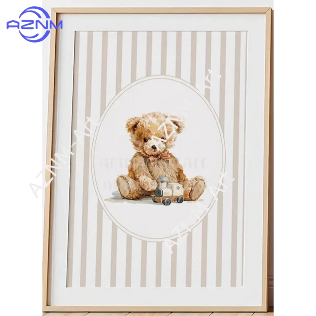 1/3Pcs Prints for a Baby Boy Nursery, Teddy Bear Prints, Vintage Nursery Posters, Little Boys Room