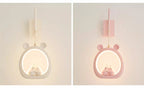 Cute Children's Room Girl Bedroom Wall Lamps Embrace Pear Lamp Creative Cream Style Princess Room Baby Room Bedside Wall Lights
