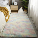 Furry Carpet Living Room Mat Modern Bedroom Nordic Style Decoration Carpet Large Size Black Gray White Non Slip Children's Rugs