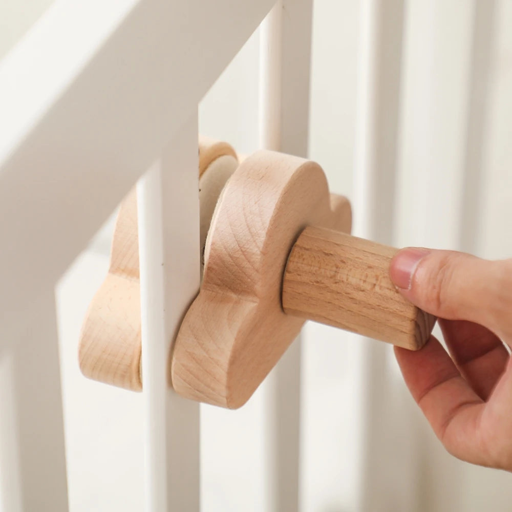 Baby Rattle Toy 0-12 Months Toys Wooden Mobile Bed Bell Floor Stand Bracket Newborn Bed Bell Hanging Holder Bracket Infant Crib