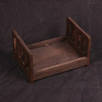 Newborn Infant Photography Props Retro Wood Bed Baby Poses Growth Memorial Detachable Background Sofa For Boys Shooting Props